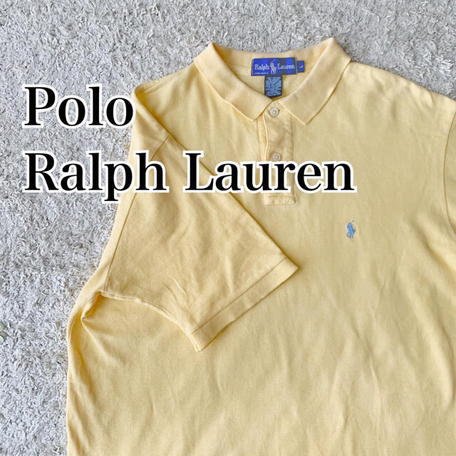 POLO RALPH LAUREN(ポロラルフローレン)の【良品】USA古着 ポロラルフローレン 半袖ポロシャツ イエロー メンズのトップス(ポロシャツ)の商品写真