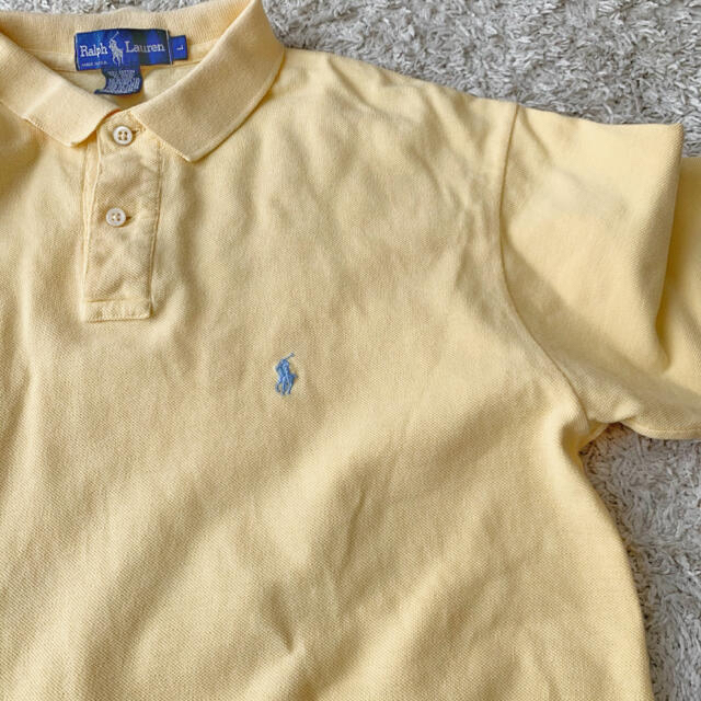 POLO RALPH LAUREN(ポロラルフローレン)の【良品】USA古着 ポロラルフローレン 半袖ポロシャツ イエロー メンズのトップス(ポロシャツ)の商品写真