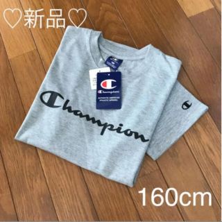 チャンピオン(Champion)の新品❤️チャンピオン Ｔシャツ ビッグロゴ 160 レディースM グレー(Tシャツ(半袖/袖なし))