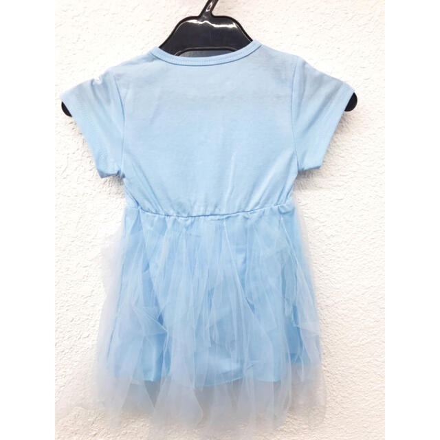 新品　夏　ベビー　女の子　  チュールワンピース　ワンピース　綿　90cm キッズ/ベビー/マタニティのキッズ服女の子用(90cm~)(ワンピース)の商品写真