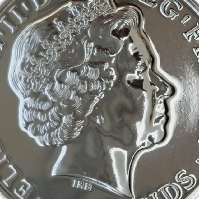 イギリス 銀貨 1オンス ブリタニア １枚 エンタメ/ホビーの美術品/アンティーク(貨幣)の商品写真