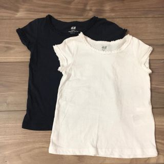 エイチアンドエム(H&M)のH&M Tシャツ トップス　２枚セット　90 シンプル　無地　保育園(Tシャツ/カットソー)