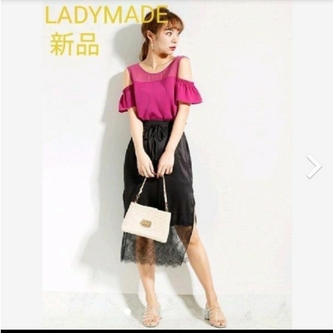 LADY MADE(レディメイド)のLADWMADE　タイトスカート　花柄　レース　新品 レディースのスカート(ロングスカート)の商品写真