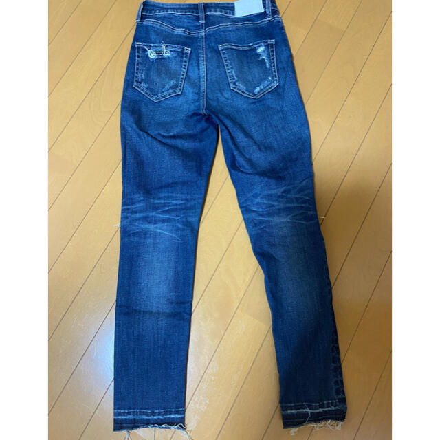 rienda(リエンダ)のrienda HARD CRASH J／W DENIMアンクルパギンス レディースのパンツ(デニム/ジーンズ)の商品写真