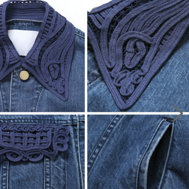 mame(マメ)の21SS Oversized Embroidered Denim Jacket レディースのジャケット/アウター(Gジャン/デニムジャケット)の商品写真