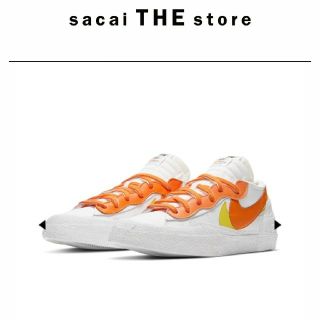 ナイキ(NIKE)のNIKE × sacai / Blazer Low 27.5 orange(スニーカー)