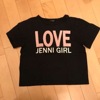 ジェニィ(JENNI)の【ジェニィ】ジェニィガール LOVEのロゴ入り 黒 150(Tシャツ/カットソー)