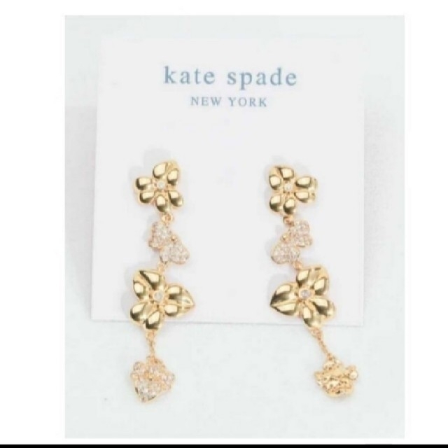 kate spade new york(ケイトスペードニューヨーク)の【新品】kate spade ケイトスペード ピアス プレシャスパンジーリニアピ レディースのアクセサリー(ピアス)の商品写真