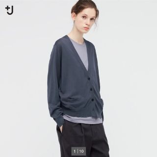 HOT人気 UNIQLO - +j UNIQLO シルクコットンVネックカーディガンの通販