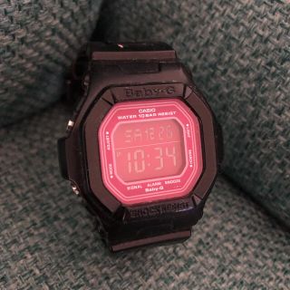 ベビージー(Baby-G)のCASIO Baby-G ベイビーG BG-5601 ブラック×ピンク 腕時計(腕時計)