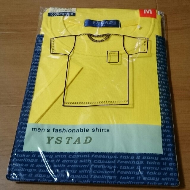 新品 半袖Tシャツ M 黄 メンズのトップス(Tシャツ/カットソー(半袖/袖なし))の商品写真