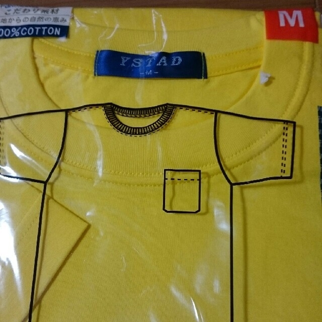 新品 半袖Tシャツ M 黄 メンズのトップス(Tシャツ/カットソー(半袖/袖なし))の商品写真