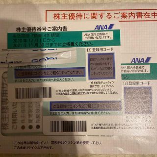 エーエヌエー(ゼンニッポンクウユ)(ANA(全日本空輸))のANA株主優待券2枚(その他)