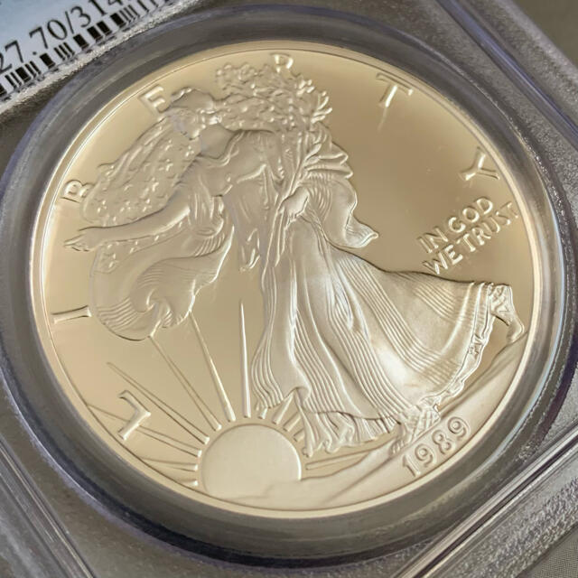 1989年 アメリカ シルバーイーグル 1ドル 銀貨 コイン PCGS PR70の通販 by Greatproduct｜ラクマ