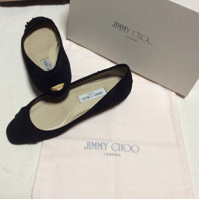 JIMMY CHOO(ジミーチュウ)のジミーチュウ フリンジ フラットシューズ レディースの靴/シューズ(バレエシューズ)の商品写真