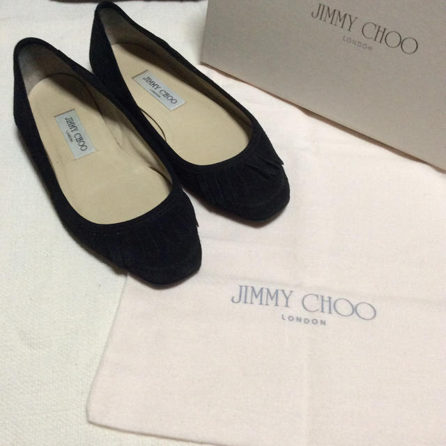 JIMMY CHOO(ジミーチュウ)のジミーチュウ フリンジ フラットシューズ レディースの靴/シューズ(バレエシューズ)の商品写真