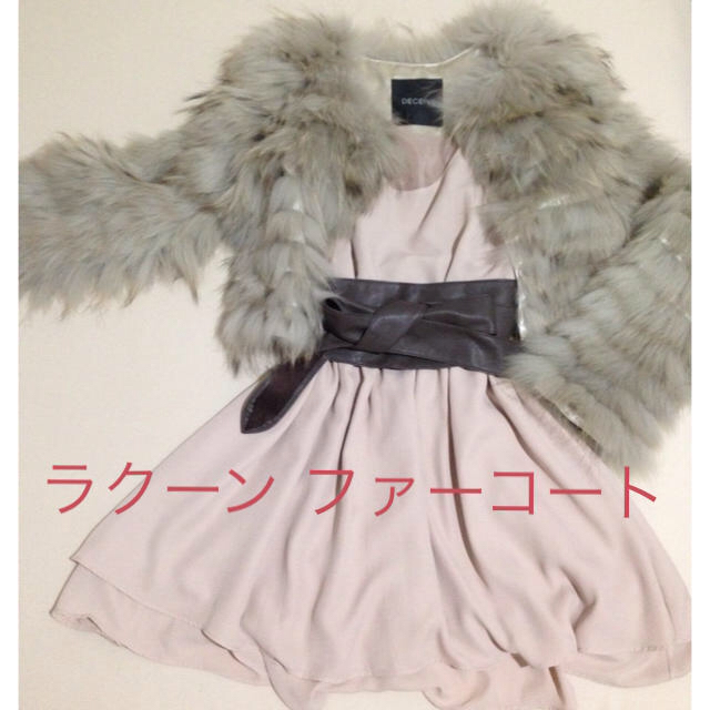 ラクーン ファー ショートコート レディースのジャケット/アウター(毛皮/ファーコート)の商品写真
