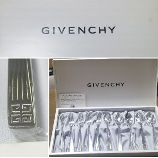 ジバンシィ(GIVENCHY)のGIVENCHYジバンシィ★ロゴ入フォークスプーンセット箱無★未使用自宅保管品(カトラリー/箸)