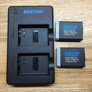 BESTON バッテリー NB-13L × 2個　充電器　セット(コンパクトデジタルカメラ)