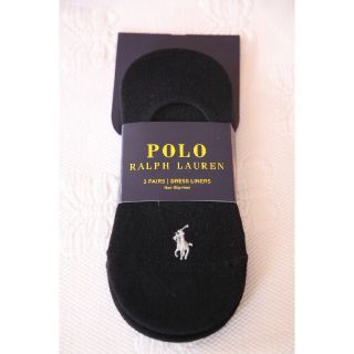 ポロラルフローレン(POLO RALPH LAUREN)のPOLOラルフローレンのレディースのフットカバー3足セット【新品】ブラック(ソックス)