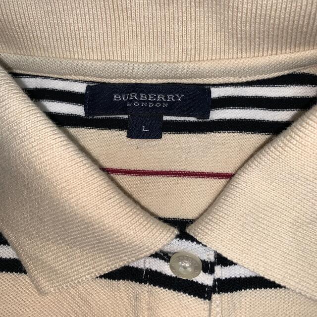 BURBERRY(バーバリー)の美品　バーバリーロンドン　半袖　L  ボーダー レディースのトップス(ポロシャツ)の商品写真