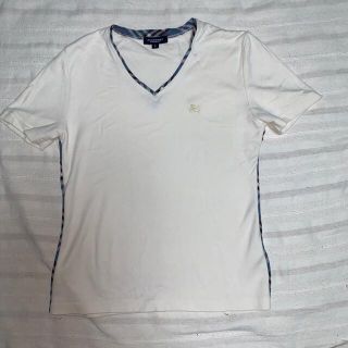 バーバリー(BURBERRY)のバーバリー　VネックTシャツ　L(Tシャツ(半袖/袖なし))