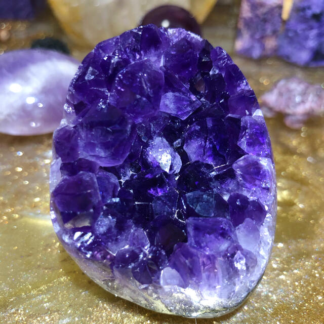 アメジスト 原石 sweet ミニドーム 紫水晶 - インテリア小物