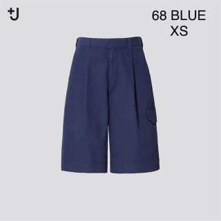 ユニクロ(UNIQLO)の【希少セット】+J ワイドフィットカーゴハーフパンツ  BLUE NATURAL(ショートパンツ)