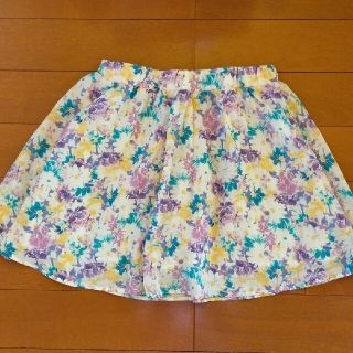 ナイスクラップ(NICE CLAUP)のNICE CLAUP 花柄 シフォン ミニスカート(ミニスカート)