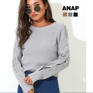 アナップ(ANAP)のANAP アナップ 肩編み ニット 最終値下げ(カットソー(長袖/七分))