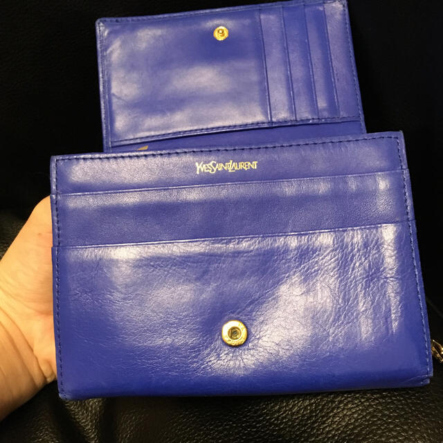 Saint Laurent(サンローラン)の財布 ブルー レディースのファッション小物(財布)の商品写真