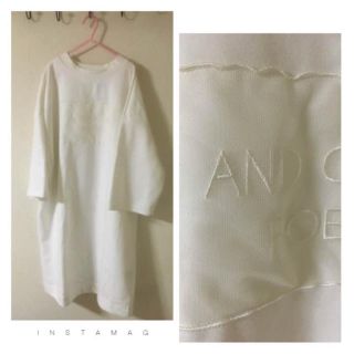 ダブルクローゼット(w closet)のlovewei様専用新品 スウェットワンピ 白wcloset ワンピ(ひざ丈ワンピース)