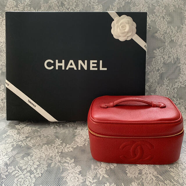 CHANEL バニティバッグ 赤