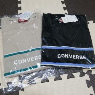 コンバース(CONVERSE)の新品　レディース　CONVERSE　鹿の子切替ワイドTシャツ　Lサイズ　2着(Tシャツ(半袖/袖なし))