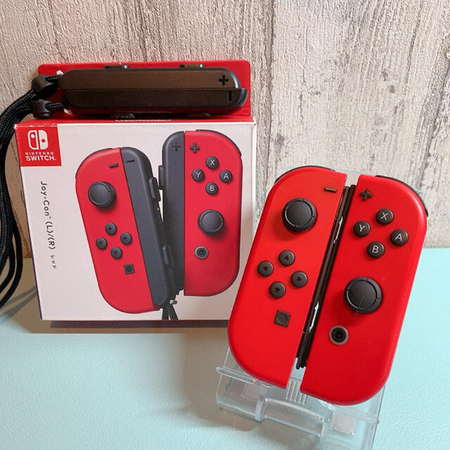 ニンテンドー極美品 人気カラー 廃盤レッドSwitch 左右セット ジョイコンJoy-Con