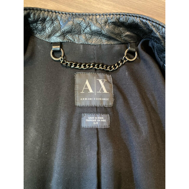 【美品】ARMANI EXCHANGE レザージャケット ライダースジャケッ 3