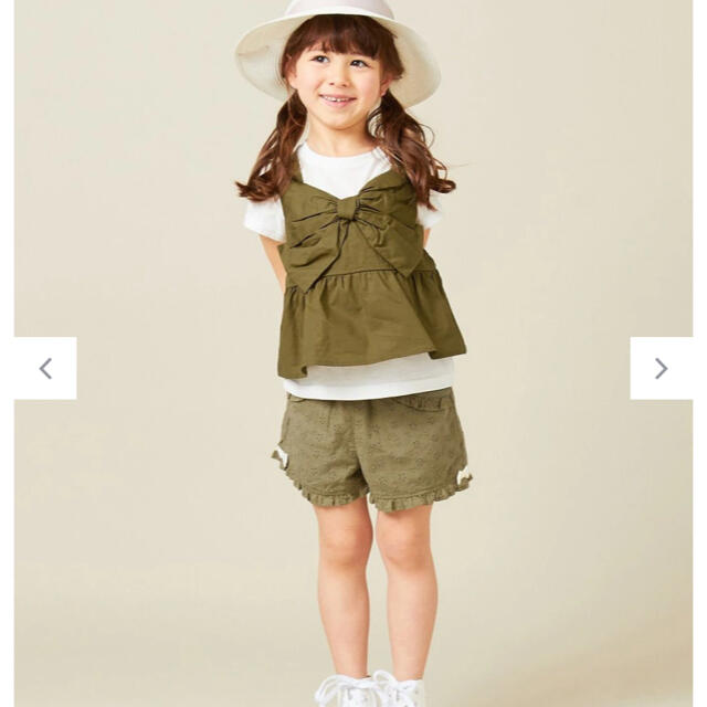 《新品未使用、未着用》anyfam エンブロイダリーレースパンツ　90 キッズ/ベビー/マタニティのキッズ服女の子用(90cm~)(パンツ/スパッツ)の商品写真