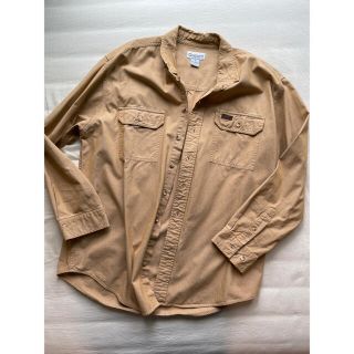 カーハート(carhartt)のcarhartt ブラウンシャツ　Lサイズ 古着(シャツ)