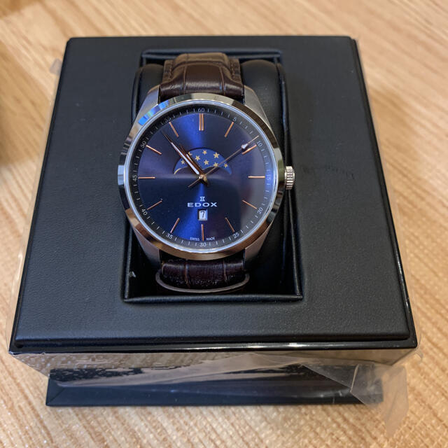 EDOX ムーンフェイズ　エドックス　スイス　美品　腕時計　クォーツ