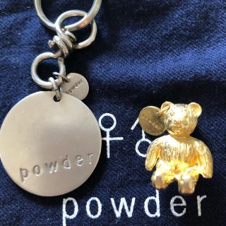 ピンクハウス(PINK HOUSE)のpowder テディベアのブローチとキーホルダーのセット(ブローチ/コサージュ)