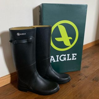 エーグル(AIGLE)のエーグルレインブーツ36 シャンタベル ブラック(レインブーツ/長靴)