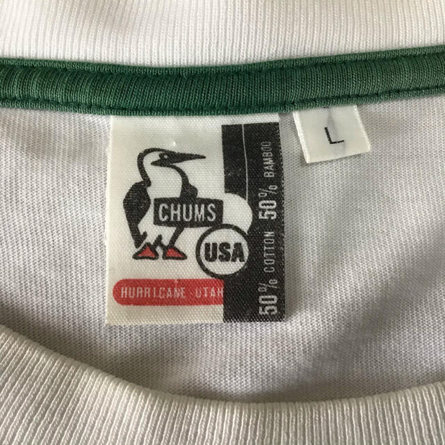 CHUMS CHUMS チャムス Tシャツ ロゴ L ビーズ 刺繍 ブービーバード 白の通販 by KAXXX ｜チャムスならラクマ