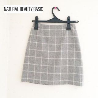 ナチュラルビューティーベーシック(NATURAL BEAUTY BASIC)のNBB ウィンドウペンチェックスカート(ミニスカート)