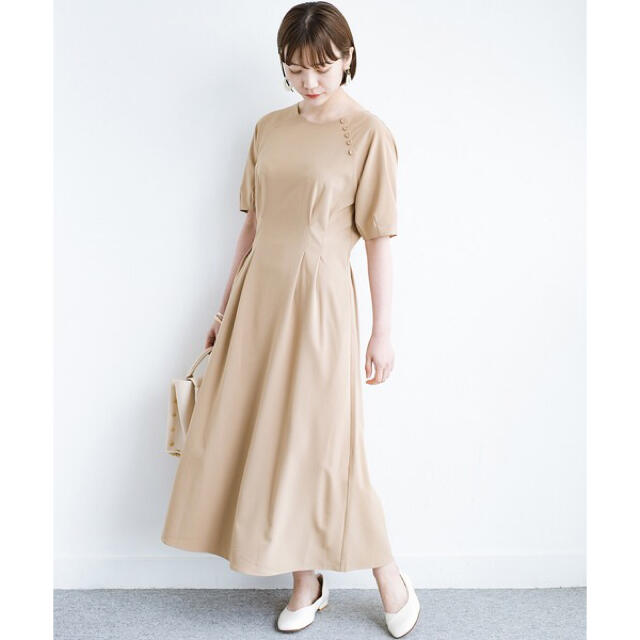 haco!(ハコ)の【新品】 haco!  楽してきちんとして見える女っぽウエストマークワンピース レディースのワンピース(ロングワンピース/マキシワンピース)の商品写真