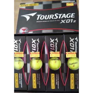 ツアーステージ(TOURSTAGE)の新品ツアーステージX01zゴルフボール12個(1ダース)イエロー4ピース高性能品(ゴルフ)