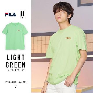 フィラ(FILA)のBTS FILAコラボ Tシャツ グリーン テテ着用(Tシャツ(半袖/袖なし))