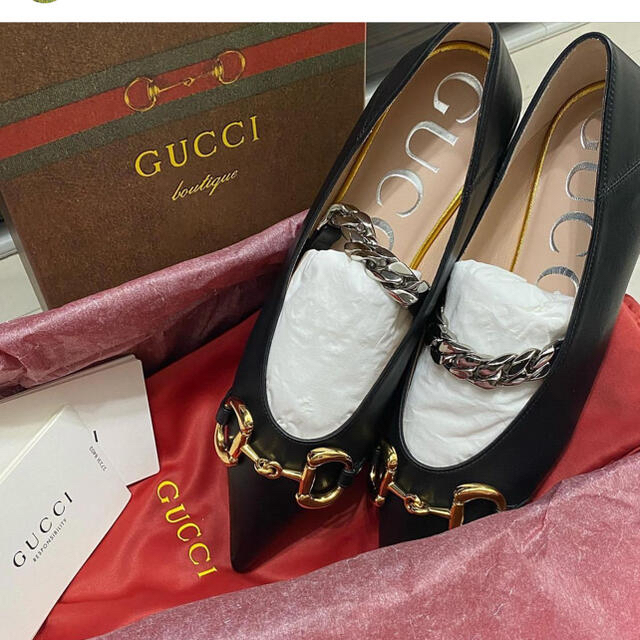 Gucci(グッチ)のGUCCI💜めちゃめちゃお得❤️美品💖お安くしてます‼️2021年3月購入‼️ レディースの靴/シューズ(ハイヒール/パンプス)の商品写真