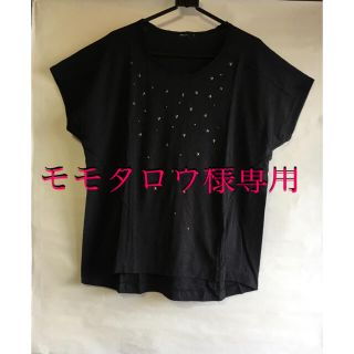 ユニクロ(UNIQLO)の黒Tシャツ星形ビス付(Tシャツ(半袖/袖なし))