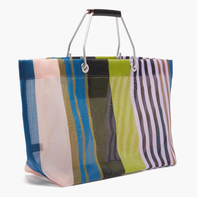 Marni(マルニ)のマルニ マーケット ストラップ トートバッグ ミニ  新品タグ付き パープル レディースのバッグ(トートバッグ)の商品写真