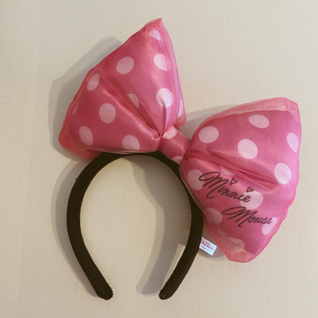 Disney(ディズニー)のDisney ミニー シフォンリボン カチューシャ ピンク レディースのヘアアクセサリー(カチューシャ)の商品写真